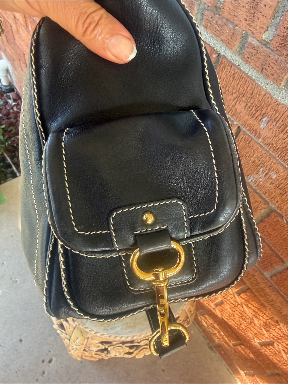 🖤Classic lovely Marc Jacobs satchel Black Leather Tote Bag with Gold Hardware🖤 - Picture 12 of 17